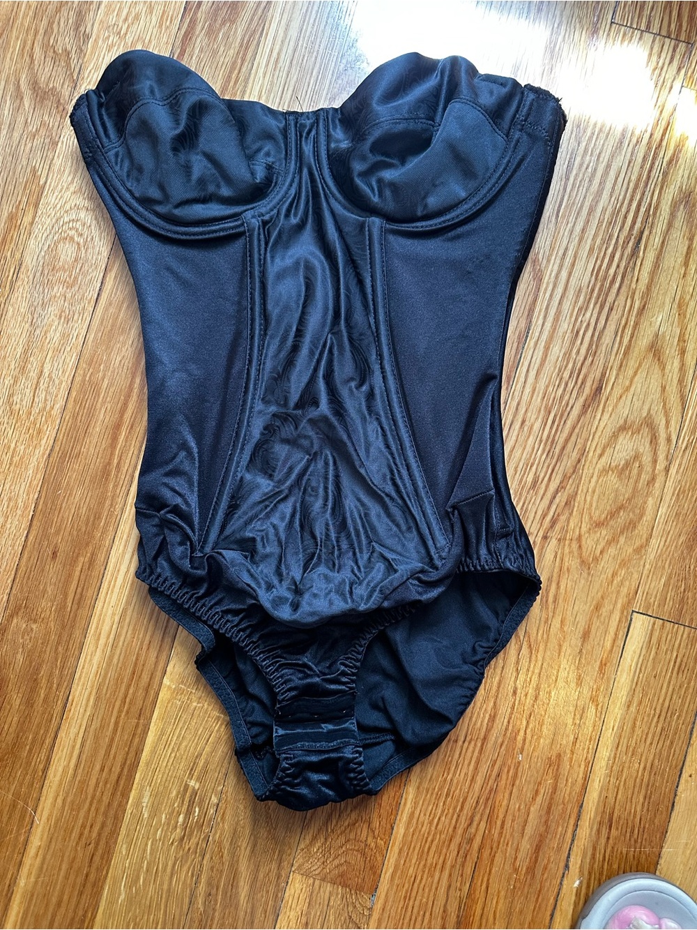 Strapless Black Shaping Bodysuit